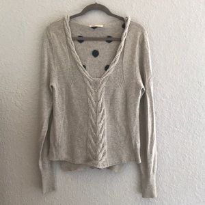 Anthropologie Polka Dot Hooded Sweater
